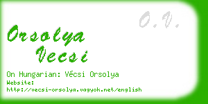 orsolya vecsi business card