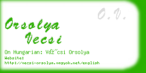 orsolya vecsi business card